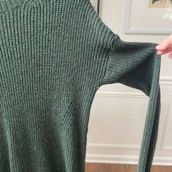 BP Green Lightweight Ribbed Tunic Sweater Oversized S - Picture 4 of 8